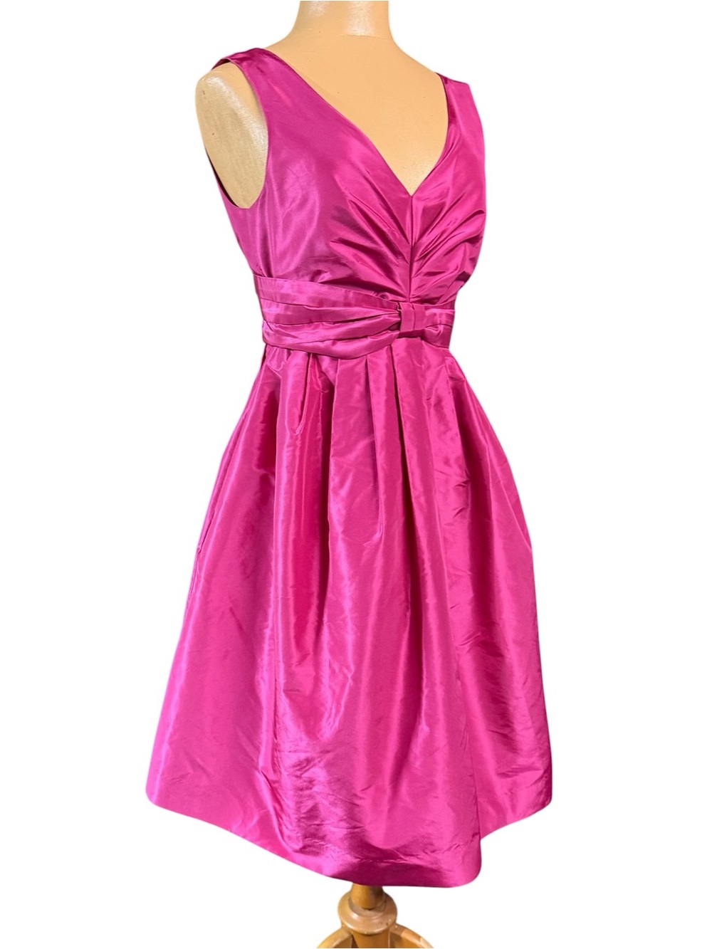 Silk Puff Skirt Dress with pockets